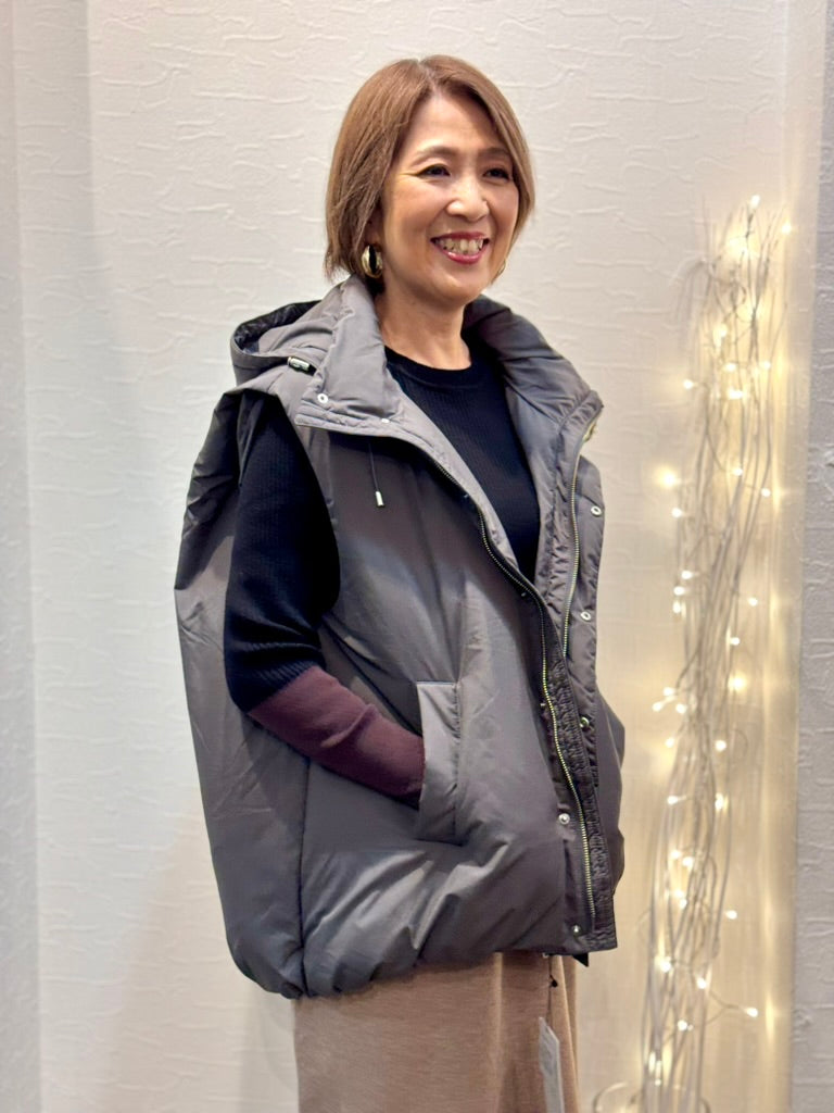 オーバーサイズダウンベスト インスタライブ特別価格でご提供中!