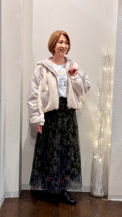 バルーンシルエット パーカーブルゾン