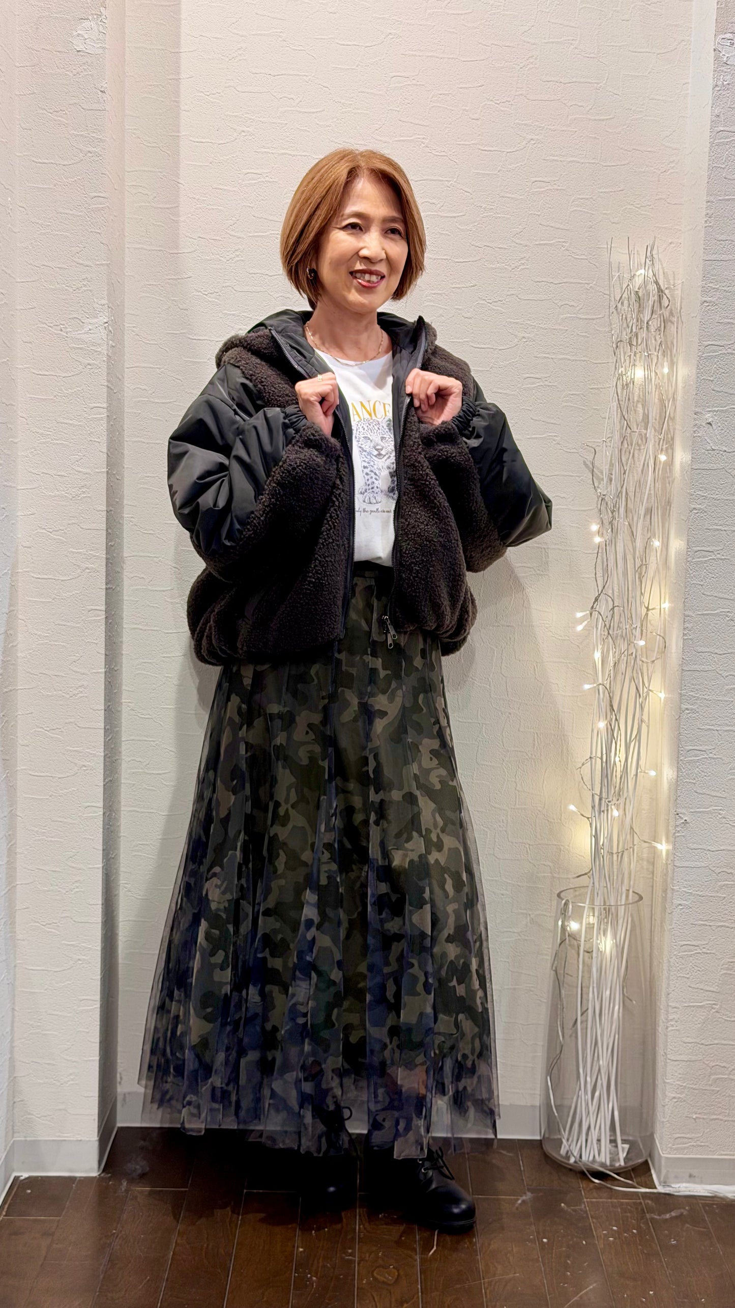 バルーンシルエット パーカーブルゾン