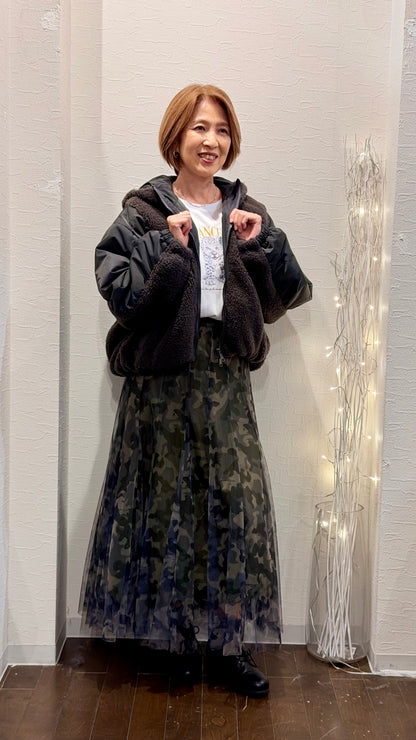 バルーンシルエット パーカーブルゾン