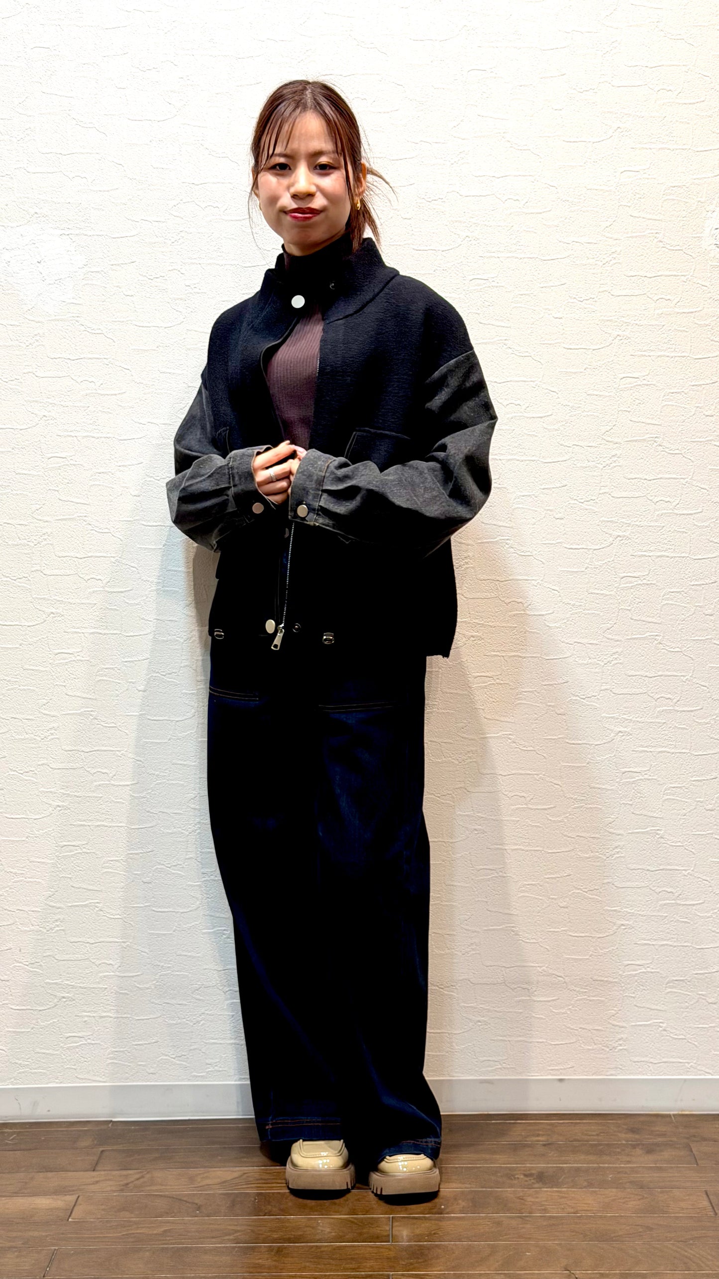 スタンド襟ブルゾン