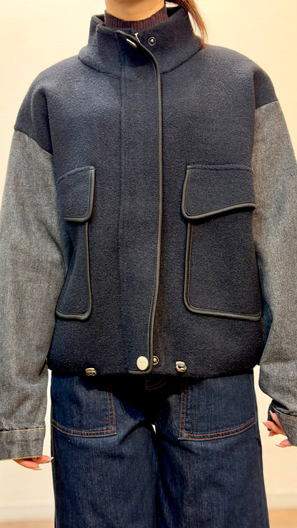 スタンド襟ブルゾン