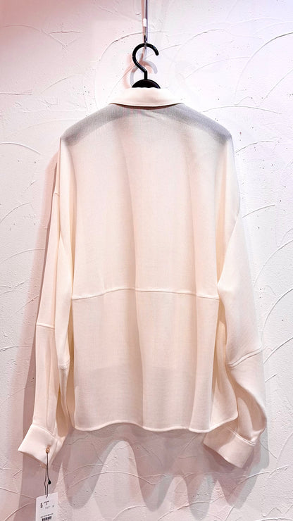 シアーメッシュ・ドルマンオーバーシャツ