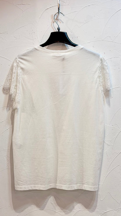袖レースTシャツ　RINASCIMENTO