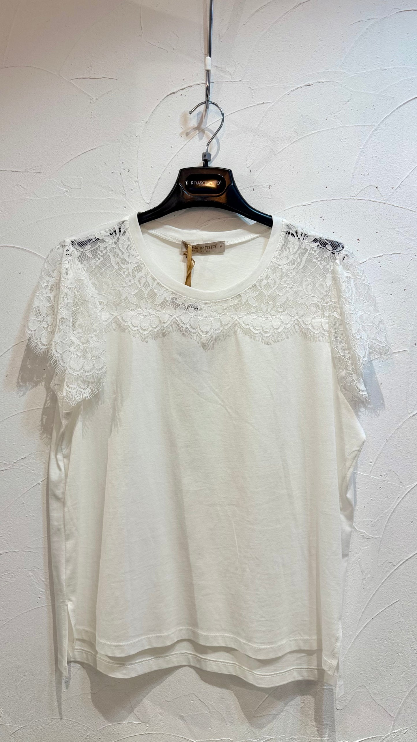 袖レースTシャツ　RINASCIMENTO