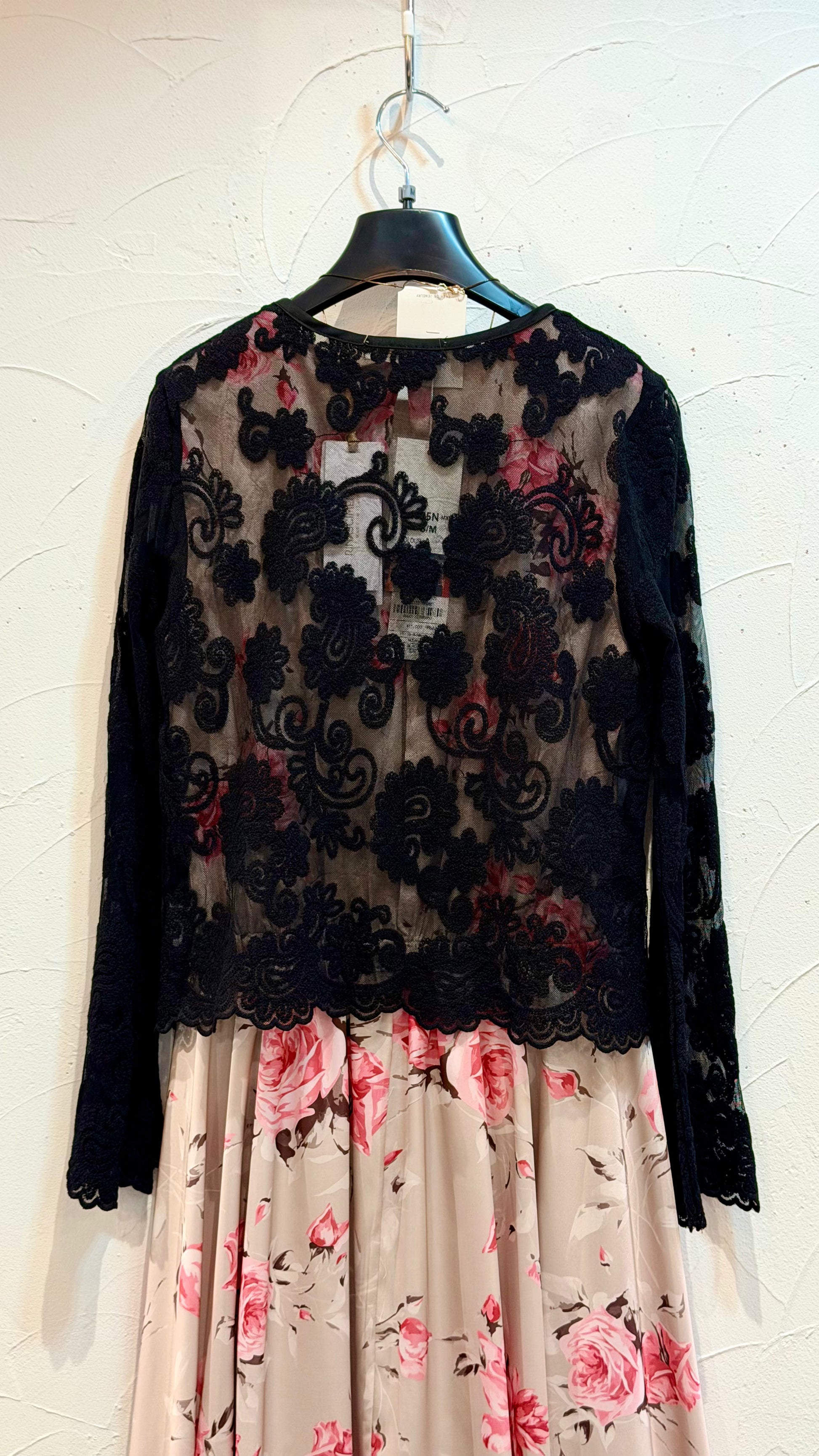 RINASCIMENTO 花柄 ペイズリー ロング ドレス ワンピース サテン RINASCIMENTO／リナシメント】 光沢サテン 花柄ワンピース（Made in