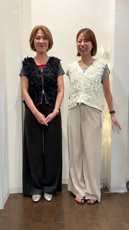 とろみワイドパンツ｜後ろゴムで楽なのにきれいめシルエット